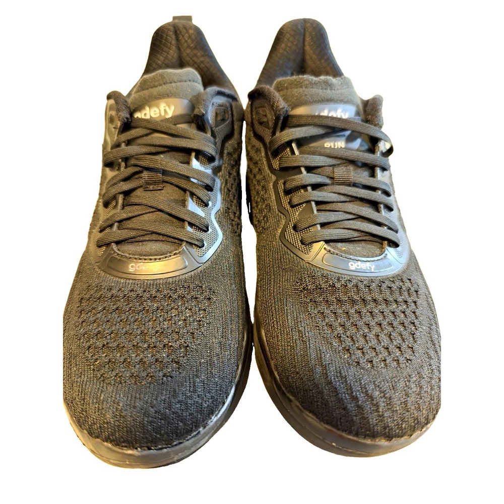 Gravity Defyer women's Low Top Lace-Up Athletic Sneaker Black Rubber Outsole